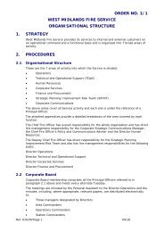 Organisational Structure - West Midlands Fire Service
