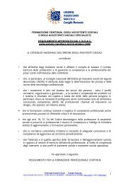 Regolamento formazione continua - Ordine degli Assistenti Sociali ...