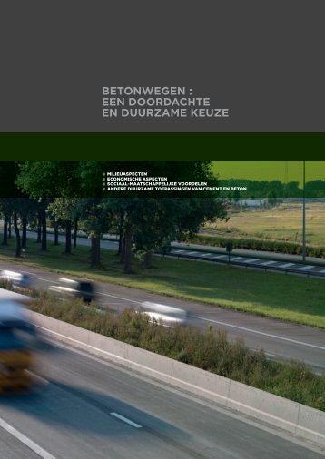 Betonwegen : een doordachte en duurzame keuze - Febelcem