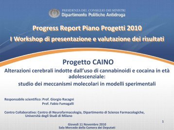 Caino - UniversitÃ  degli Studi di Milano - Dipartimento per le ...