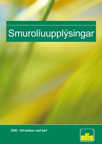 HÃ©r mÃ¡ sjÃ¡ upplÃ½singarbÃ¦kling OlÃ­s um smurolÃ­ur (PDF- 1,50 MB)