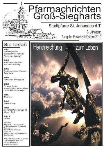 Pfarrblatt 2010 1 - Pfarre Groß Siegharts