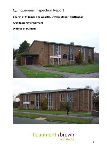 Quinquennial Inspection Report - Diocese of Durham