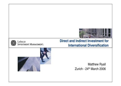 Direct and Indirect Investment for International Diversification