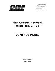 Flex Control Network Model No. CP-20 CONTROL ... - DNF Controls