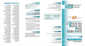 La Gestione della Spasticita' nelle Paralisi Cerebrali Infantili ...