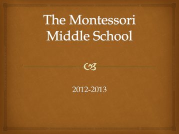 Accomplishments - Montessori Schools