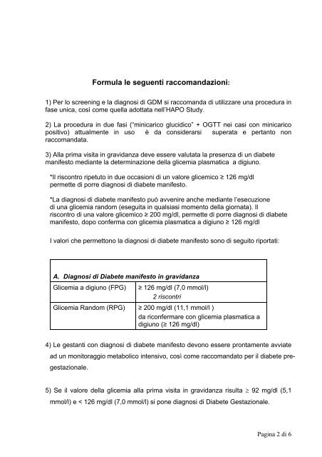 conferenza nazionale di consenso per raccomandazioni e ... - Simel