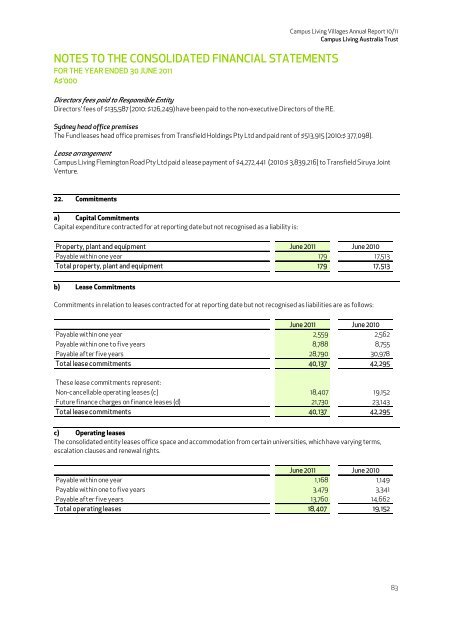 Annual Report 10/11 - Campus Living Villages