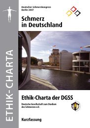 Ethik-Charta der DGSS Schmerz in Deutschland