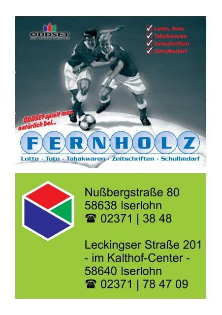 39 41 21 Fax 02373 - VfK Iserlohn