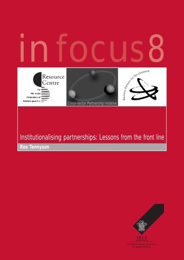 Institutionalising partnerships: Lessons from the front line