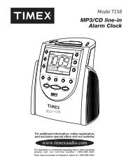 T158 User Manual - TIMEX Audio