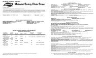 Material Safety Data Sheet - Qualichem Industrial Products & Supplies