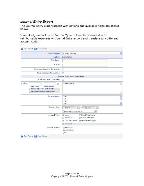 Project Billing Instructional Guide - Unanet Technologies