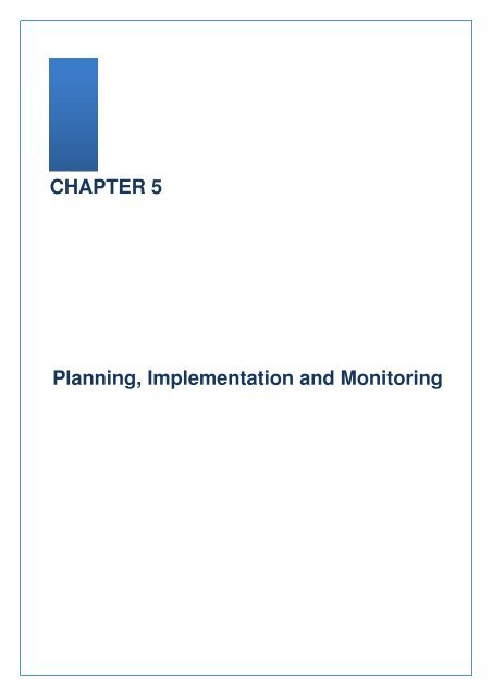 CHAPTER 5 Planning, Implementation and Monitoring