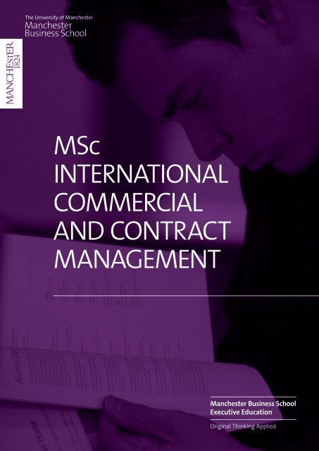 MSc INTERNATIONAL COMMERCIAL AND CONTRACT ...