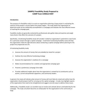 feasibility study proposal example Sample proposal and sample feasibility study are intended as a guide only these are simply samples to help you get started it is always best to consult with an. feasibility study proposal example Sample proposal and sample feasibility study are intended as a guide only these are simply samples to help you get started it is always best to consult with an.