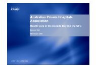 Bernard Salt presentation - Australian Private Hospitals Association