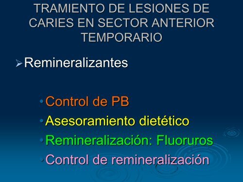 Operatoria en anteriores temporarios- TRA