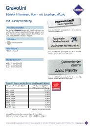 mit Laserbeschriftung Edelstahl Namensschilder mit ... - SchiBo GmbH