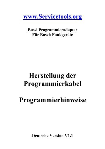 Artikel 200/201 Bussi Programmieradapter - Servicetools.org