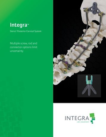 Sierra Posterior Cervical System Sell Sheet.pdf - Integra LifeSciences