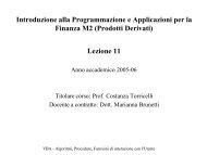 Lezione 11 - Economia