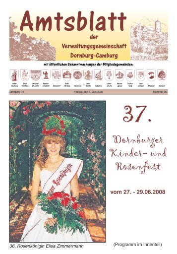 am 06. Juli 2008, 14:00 Uhr - Verwaltungsgemeinschaft Dornburg ...