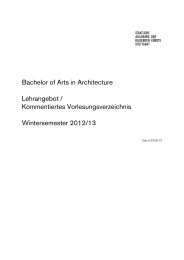 Bachelor of Arts in Architecture Lehrangebot / Kommentiertes ...