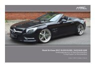 Modell SL-Klasse R231 SL350-SL500/ SL63-SL65 ... - MEC DESIGN