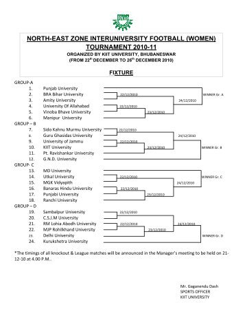 download fixture - KIIT University