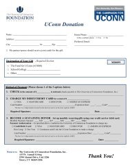 or print pledge form - The University of Connecticut Foundation