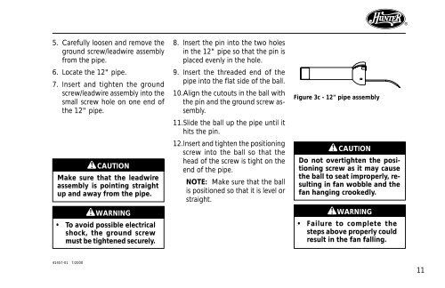 Installation and Operation Manual For Hunter Ceiling ... - Hunter Fan