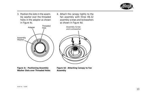 Installation and Operation Manual For Hunter Ceiling ... - Hunter Fan