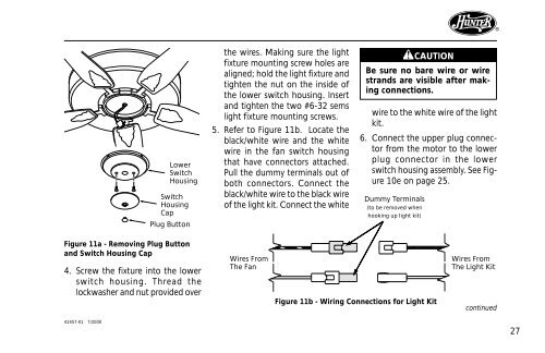 Installation and Operation Manual For Hunter Ceiling ... - Hunter Fan