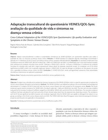 Adaptação transcultural do questionário VEINES/QOL-Sym ...