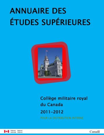 Annuaire des études supérieures 2011-2012 (version PDF, 1.73 Mo)