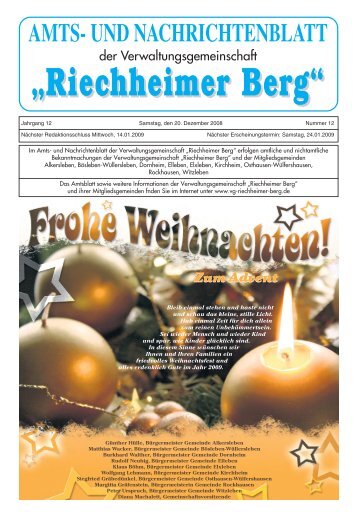 Zum Advent - VG Riechheimer Berg