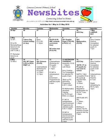 May - Canossa Convent Primary School