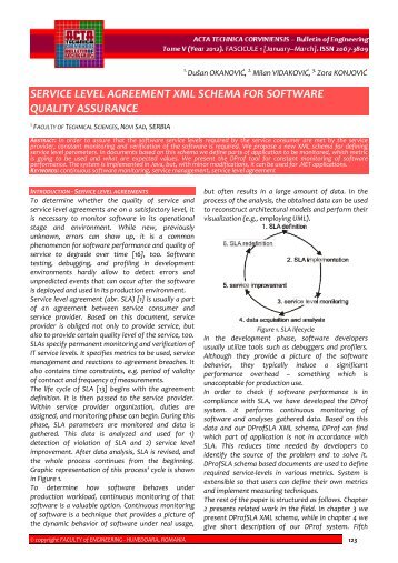 service level agreement xml schema for software quality assurance