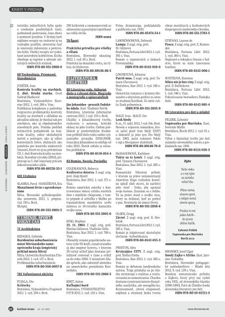 2012 / Ä. 14-15 - LiterÃ¡rne informaÄnÃ© centrum