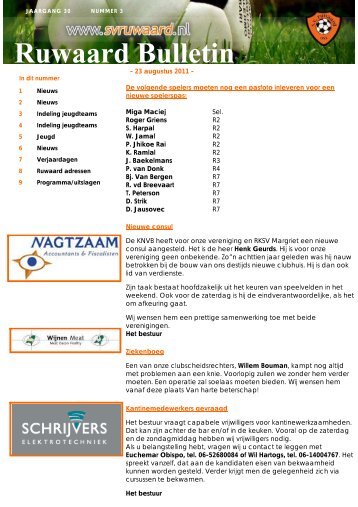 Bulletin 03 - 2011/2012 - sv Ruwaard