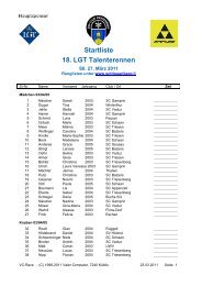 Startliste 18. LGT Talenterennen - Ski-Club Triesenberg