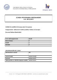 Istituzioni di diritto pubblico italiano ed europeo - FacoltÃ  di Scienze ...