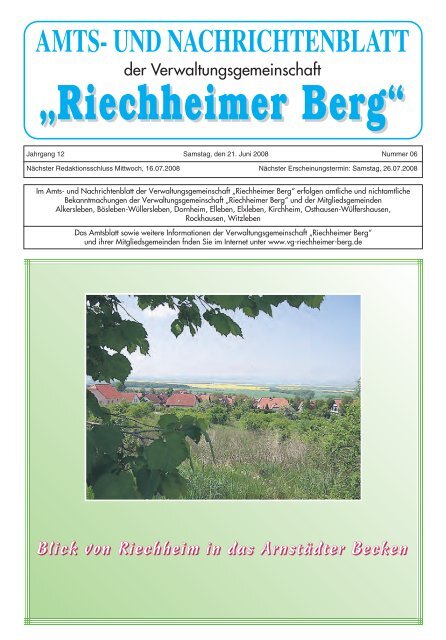 AMTS- UND NACHRICHTENBLATT - VG Riechheimer Berg