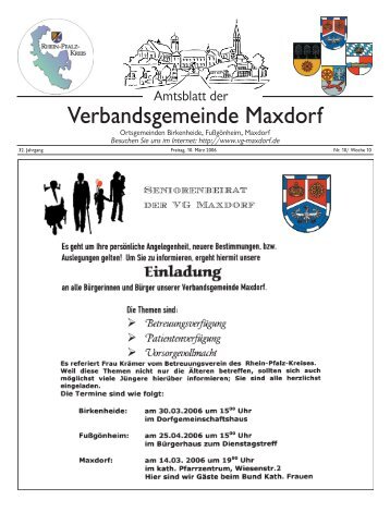 Ortsgemeinde Birkenheide - Verbandsgemeinde Maxdorf