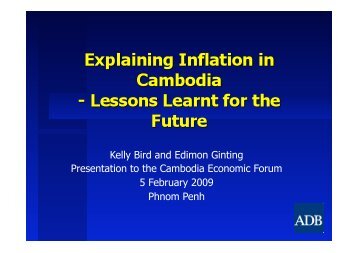 Kelly Bird and Edimon Ginting Presentation to the Cambodia ...