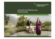 Auswahl und Pflichten der Verwahrstelle