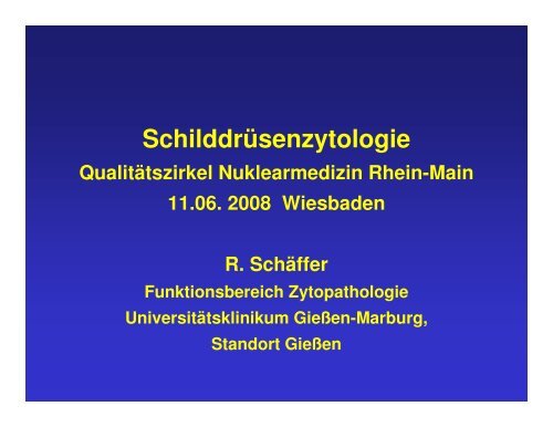 SchilddrÃ¼sen-Zytologie - Praxis fÃ¼r Nuklearmedizin